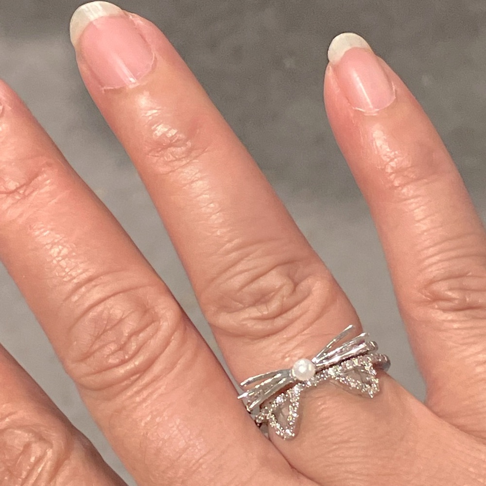 Cute Cat Ears & Whiskers Ring Size 7
